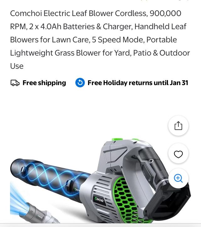 COMCHOI cordless leaf blower model:BL5001