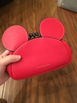 DISNEY x COACH 1941 Mickey Kisslock Wristlet In Smooth Leather