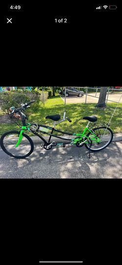 Kent Bicycles 26 In. North Woods 21-Speed Dual Drive Tandem Adult's Bike in Green and Black.