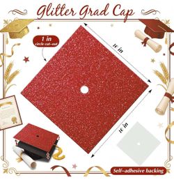 7 red glitter sheets self adhesive