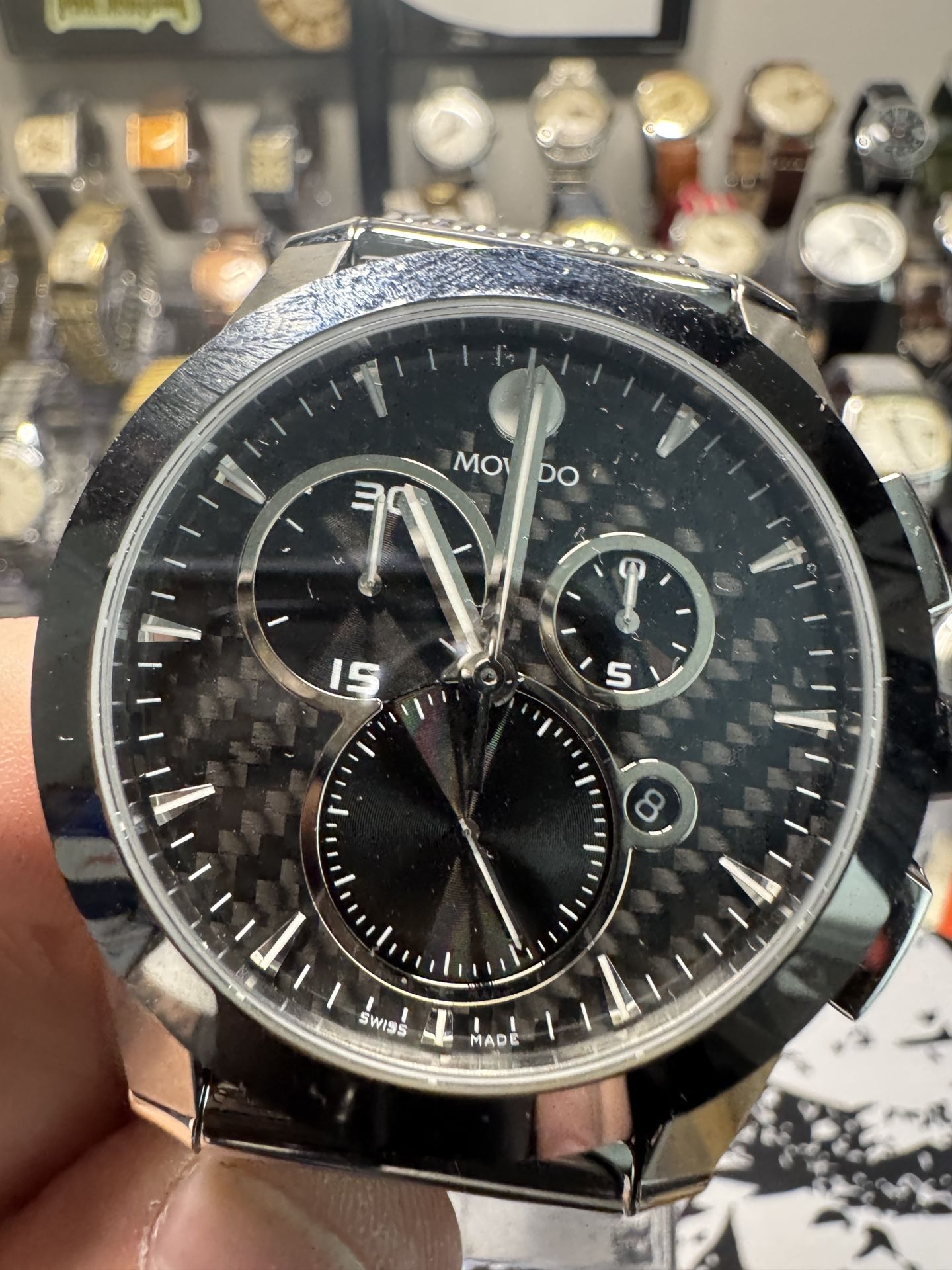 Movado Vizio Carbon Chrono MSRP $1900