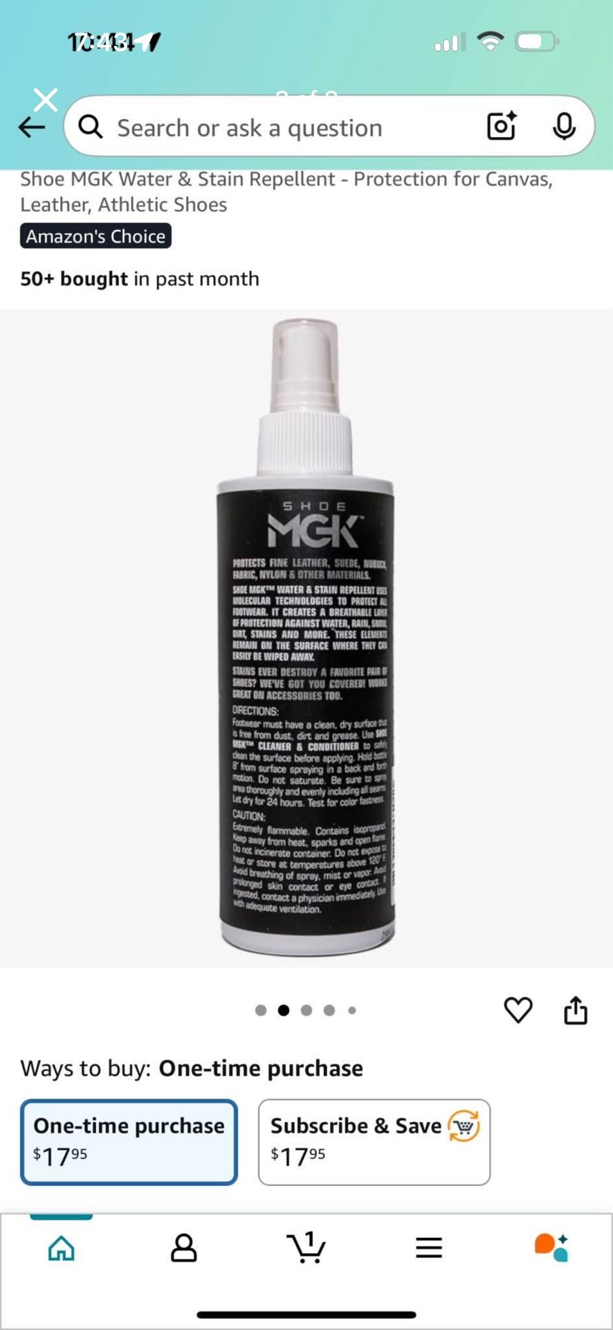 MGK Water And Stain Repellent For Shoes