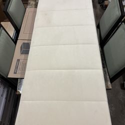 New Queen Upholstered Bed Headboard and Footboard with Rails/Slats