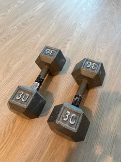 30 LB Hex Dumbbells – Pair (60 LBS Total)