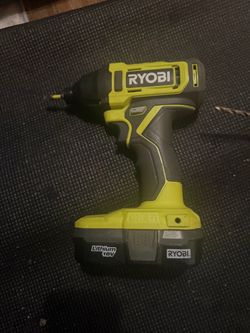 RYOBI 18 Volt 1/2” Inch Cordless Drill Led Light and Ryobi One+ 18V 1/4 in Impact Driver Tool with battery and charger