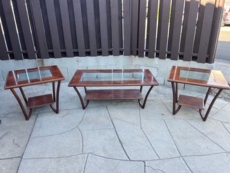 Coffee table with matching side tables