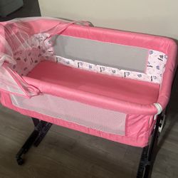 Pink Baby Bassinet