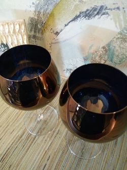 Pier I  - 2 Copper Wine Goblets