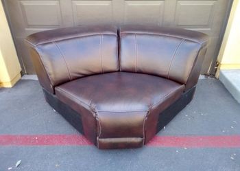 Brown Leather Couch.