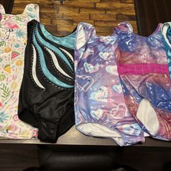 Girls Gymnastics Leotard Lot (6) Size 7/8