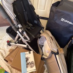 New Stroller  Uppababy Vista V2 In Declan Beige And Bassinet Optional $700/$800 Cash Firm 