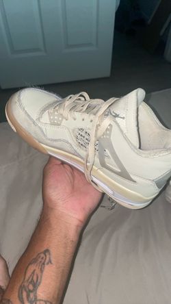 Off-White x Air Jordan 4 Retro 'Sail'