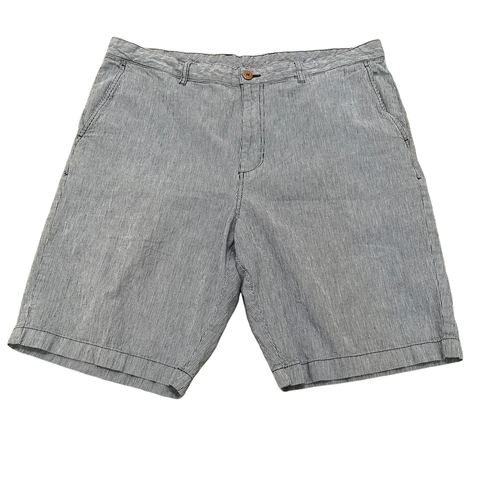 Tommy Bahama Blue Stripe Linen Shorts Mens Size 38 Bermuda