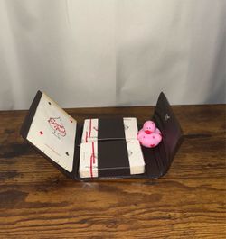 Two Packs of Playing Cards in Leather Carrying Case