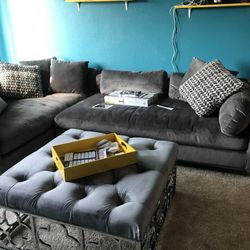 Two 73 Inch long 36 in Deep  suade Couches