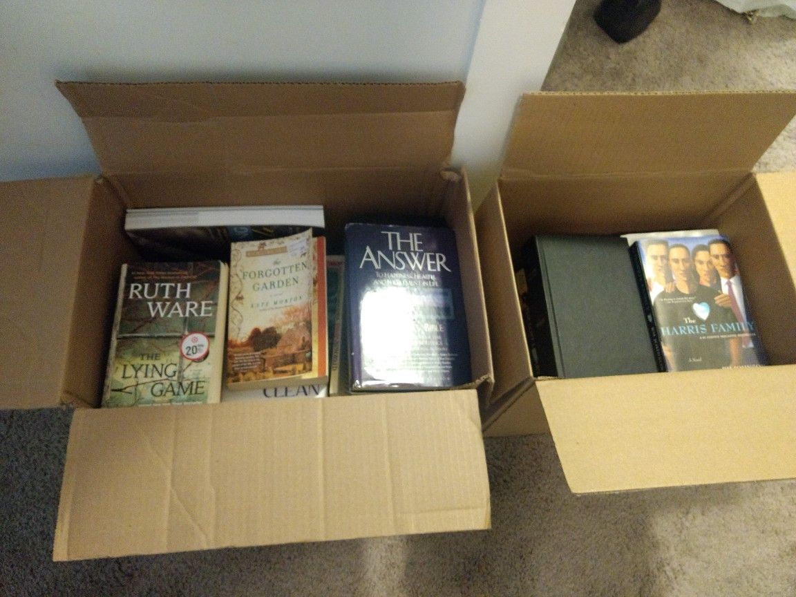 2 Boxes of Books..Moving sell