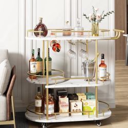 Beautiful Target Marble and Gold Bar Cart