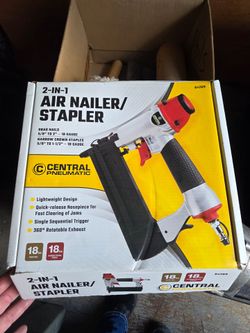 Central Pneumatic 64269 - 18-gauge 2-in-1 air Nailer and Stapler
