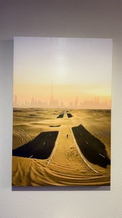 Dubai desert skyline wall Art