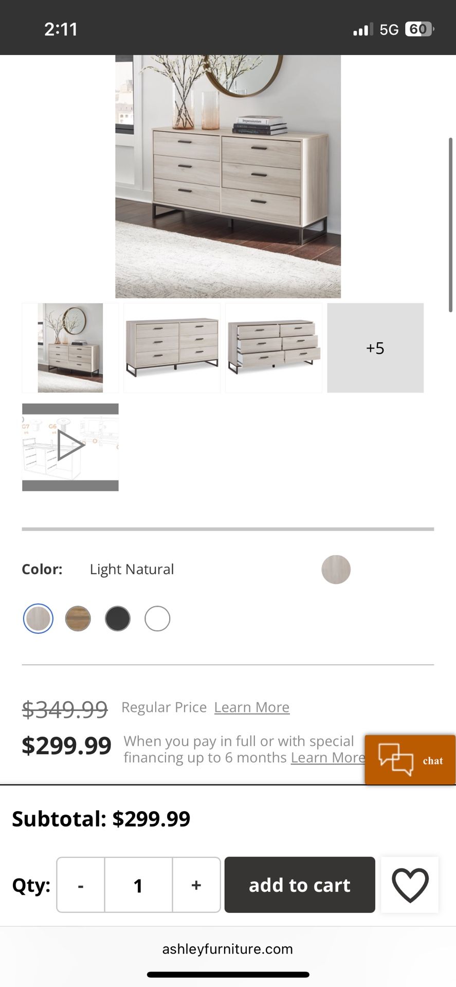 6 Drawer Dresser