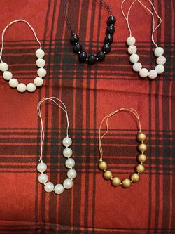 Toddler girls 5 piece set necklaces adjustable