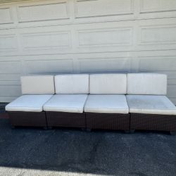 4-Piece Patio Sectional Sofa