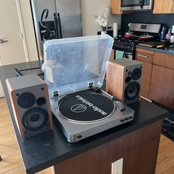 Audio Technica Turntable AT-LP60 USB & Edifier Speakers R1280DB (FREE GIFT)