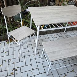 New dinning table, bench, and 2 chairs