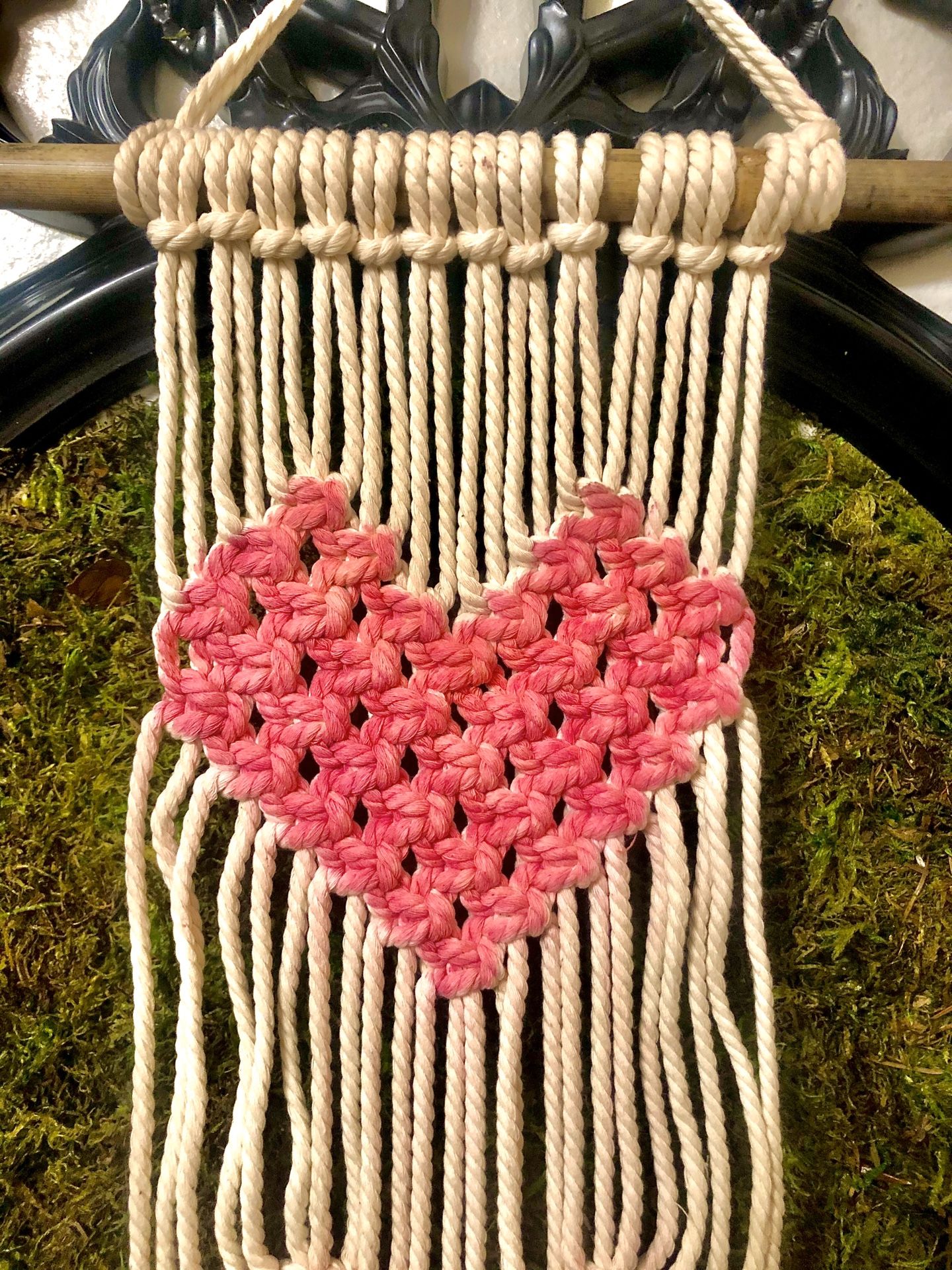 Macrame, hearts, boho, bohemian, macrame hearts, wall hanging, wall art, Valentine’s, gift ideas, home decor, nursery decor