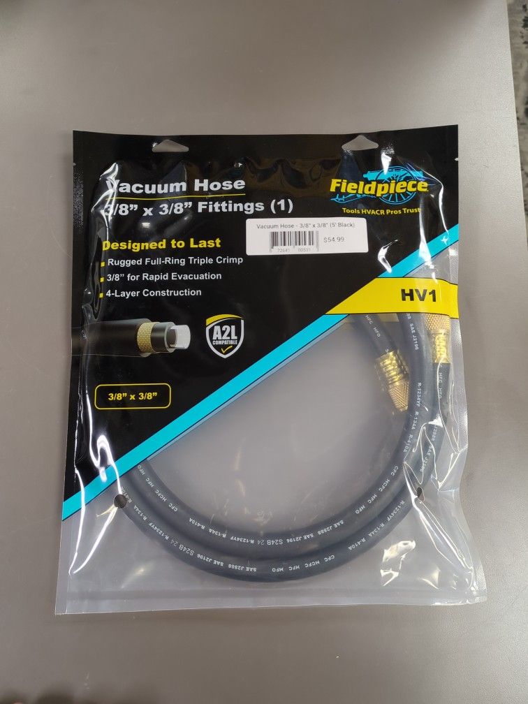 Vacuum Hose - 3/8" x 3/8" (5' Black)