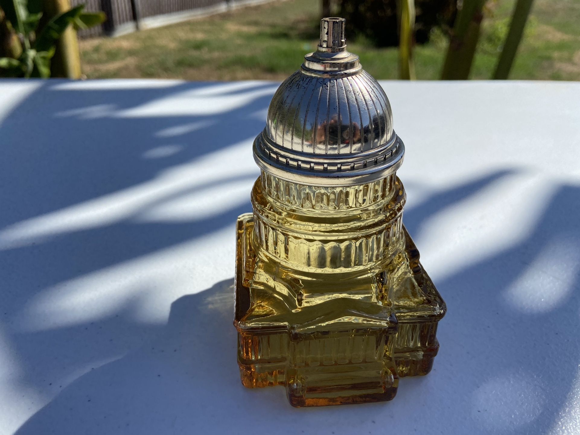 Vintage Collectible Perfume Glass Bottle- US Capitol