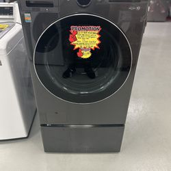 LG AI SMART WASHER WITH MINI PEDESTAL WASHER INCLUDED MSRP $2278 ONSALE For $1099/WE FINANCE / Free Install 