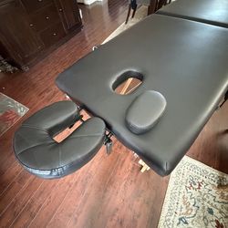 Massage folding table black
