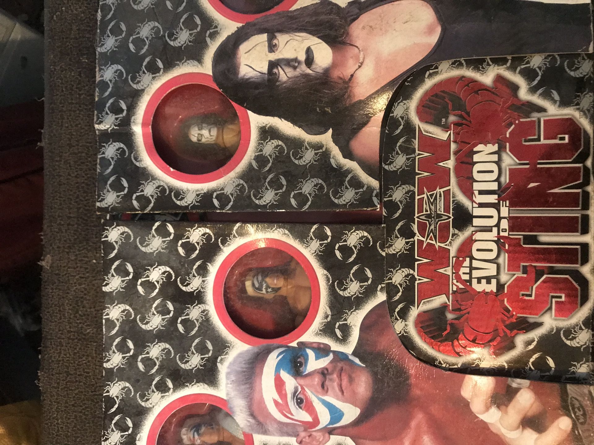 Rare WCW NWO Evolution of Sting 6 figure set in box for Sale in