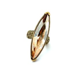 Heidi Daus Champagne Swarovski Ring