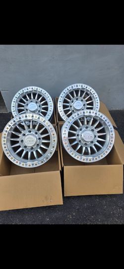 20" LOCK TRAIL rims 8x180 bolt pattern polished chrome silver