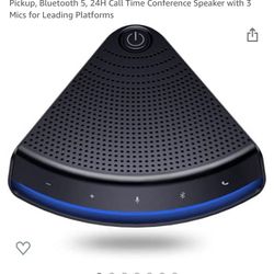 Bluetooth Speakerphone Conference Microphone Computer Speakers with Microphone USB Speakerphone - 360°Voice Pickup, Bluetooth 5, 24H Call Time Confere