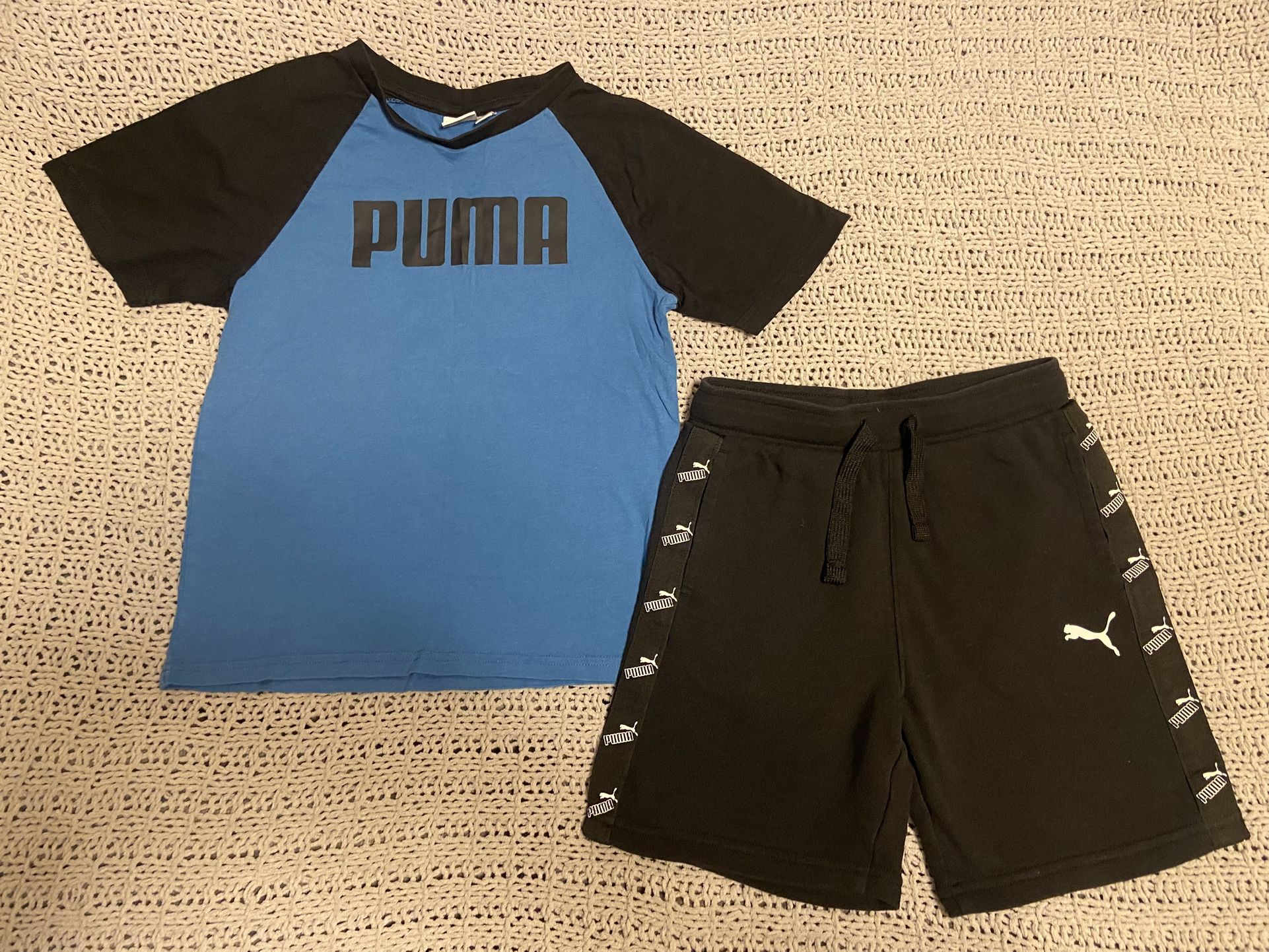 Boys Puma Shirt And Shorts Set Size 7-8