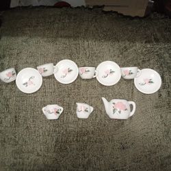 Vintage Children's Porcelain Floral Tea Set