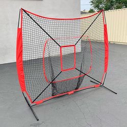 (New in box) $55 Baseball, Softball 7x7 FT Practice Net with Strike Zone and Portable Carry Bag
