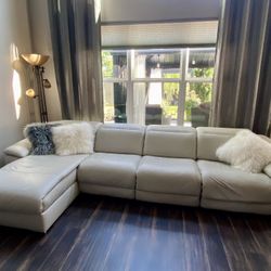 Italian Leather Sofa, Recliners