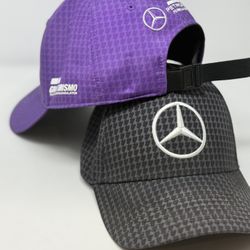Mercedes Benz  AMG F1 Racing Team Hats Worn Only One Day Each  -  $30 each or $50for the pair