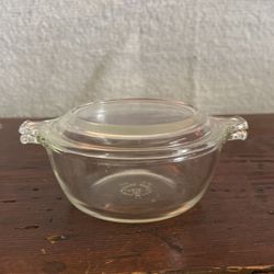Vintage PYREX 10 oz  Glass Casserole Dish Bowl#018 With Lid #680-C