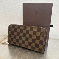 Louis Vuitton Damier Ebene Zippy Long Wallet