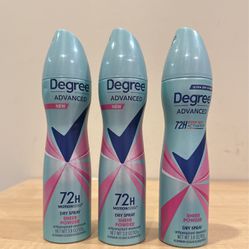 Degree dry spray deodorant 3.8 oz: $4 each