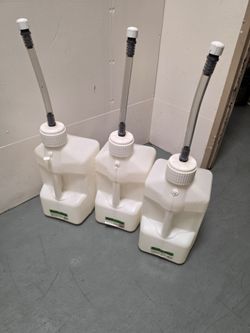4 Tuff jug containers for engine oil, antifreeze,  paint tinner ,