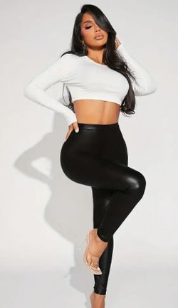 Women's Fashion High-Waisted Skinny Leggings, Polyester and Elastane Blend, Solid Color, Knit Fabric, Stretchy, for All-Season Wear,