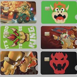 Bowser Mario Bros Nintendo Bank Card Skins Credit Card Skins Sticker
