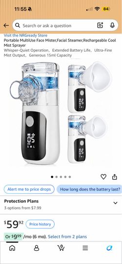 New portable face mister, facial streamer, cooling mist spray