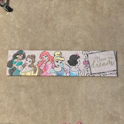 Artissimo Disney princess “Dare To dream” Wall Art